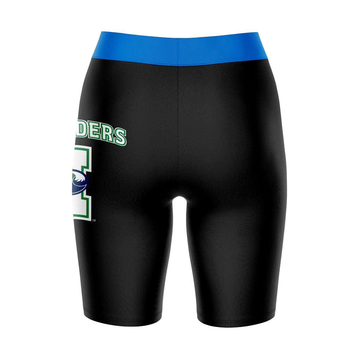 Texas A&M Corpus Christi Islanders Vive La Fete Logo on Thigh and Waistband Black and Blue Women Bike Short 9 Inseam"
