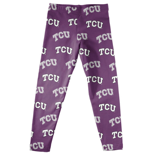 TCU Honed Frogs Purple Leggings