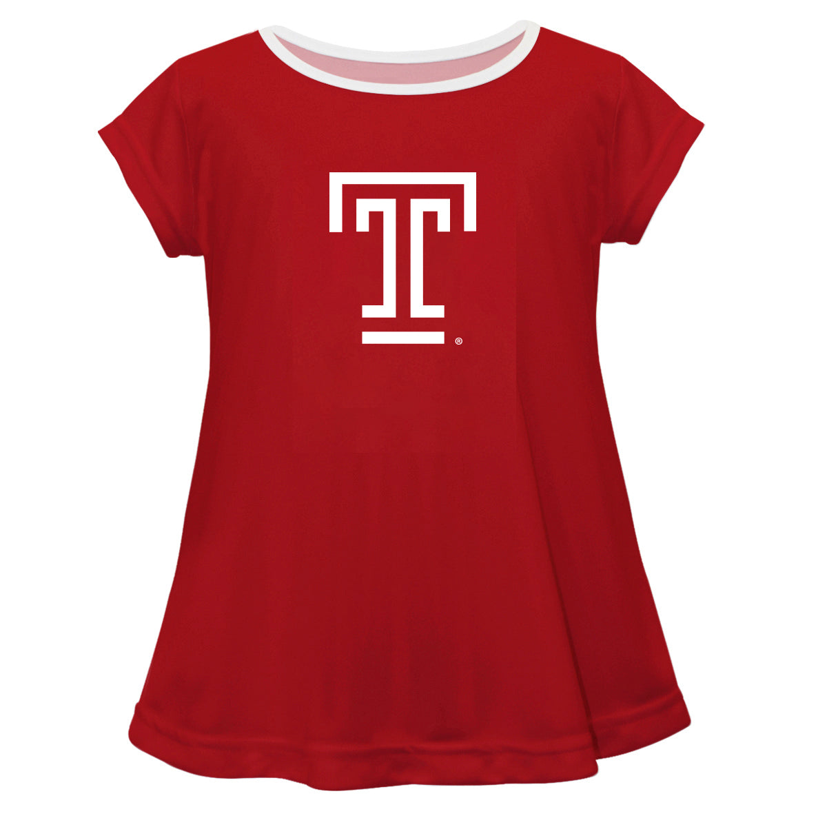 Temple University Owls TU Girls Game Day Short Sleeve Red Laurie Top by Vive La Fete