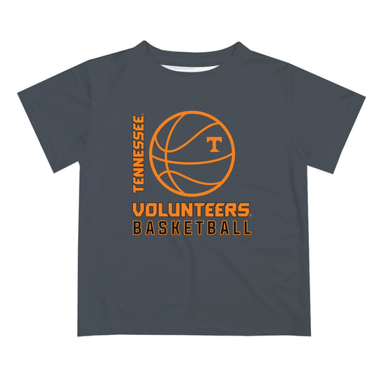 Tennessee Vols Vive La Fete Basketball V1 Gray Short Sleeve Tee Shirt