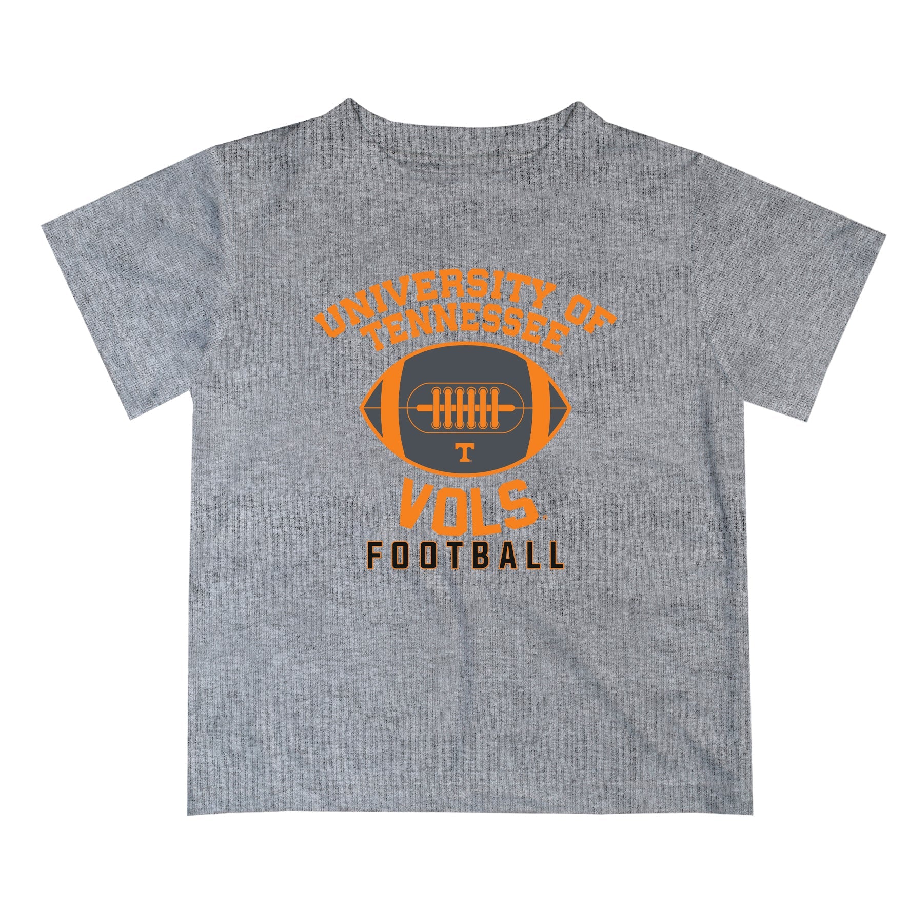 Tennessee Vols Vive La Fete Football V2 Heather Gray Short Sleeve Tee Shirt