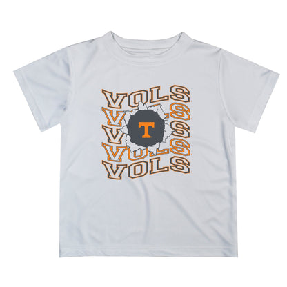 Tennessee Vols Vive La Fete  White Art V1 Short Sleeve Tee Shirt