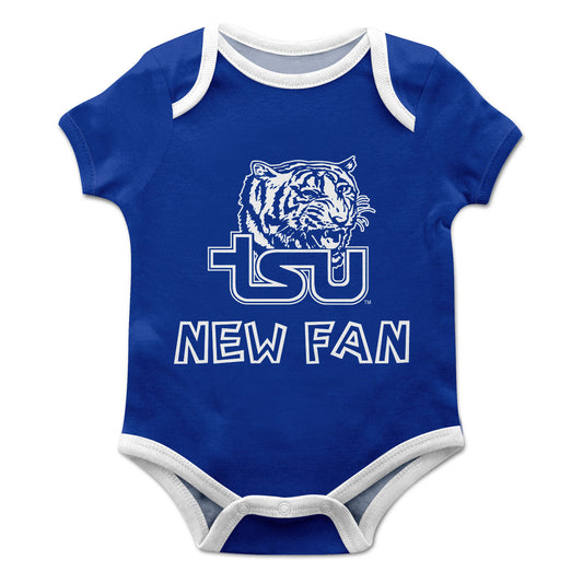 Tennessee State Tigers Infant Game Day Blue Short Sleeve One Piece Jumpsuit New Fan Mascot Bodysuit by Vive La Fete