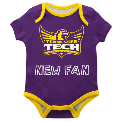 Tennessee Tech Golden Eagles Infant Game Day Purple Short Sleeve One Piece Jumpsuit by Vive La Fete