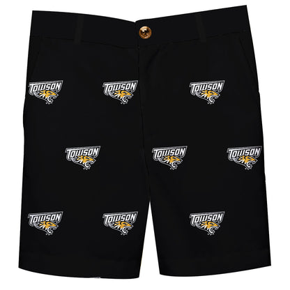 Towson University Tigers Boys Game Day Black Structured Shorts