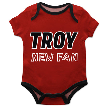 Troy Trojans Red Boys One Piece Jumpsuit Short Sleeve by Vive La Fete