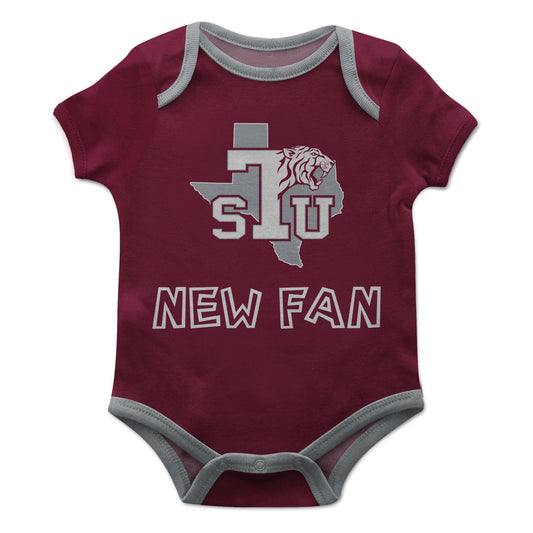 Texas Southern University Tigers Infant Game Day Maroon Short Sleeve One Piece Jumpsuit by Vive La Fete