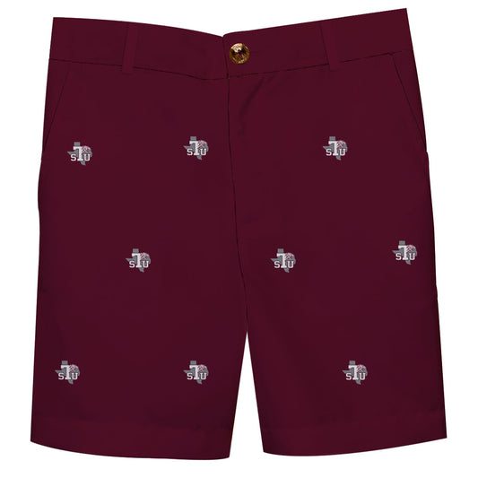 Texas Southern Universtiy Tigers Boys Game Day Maroon Structured Shorts