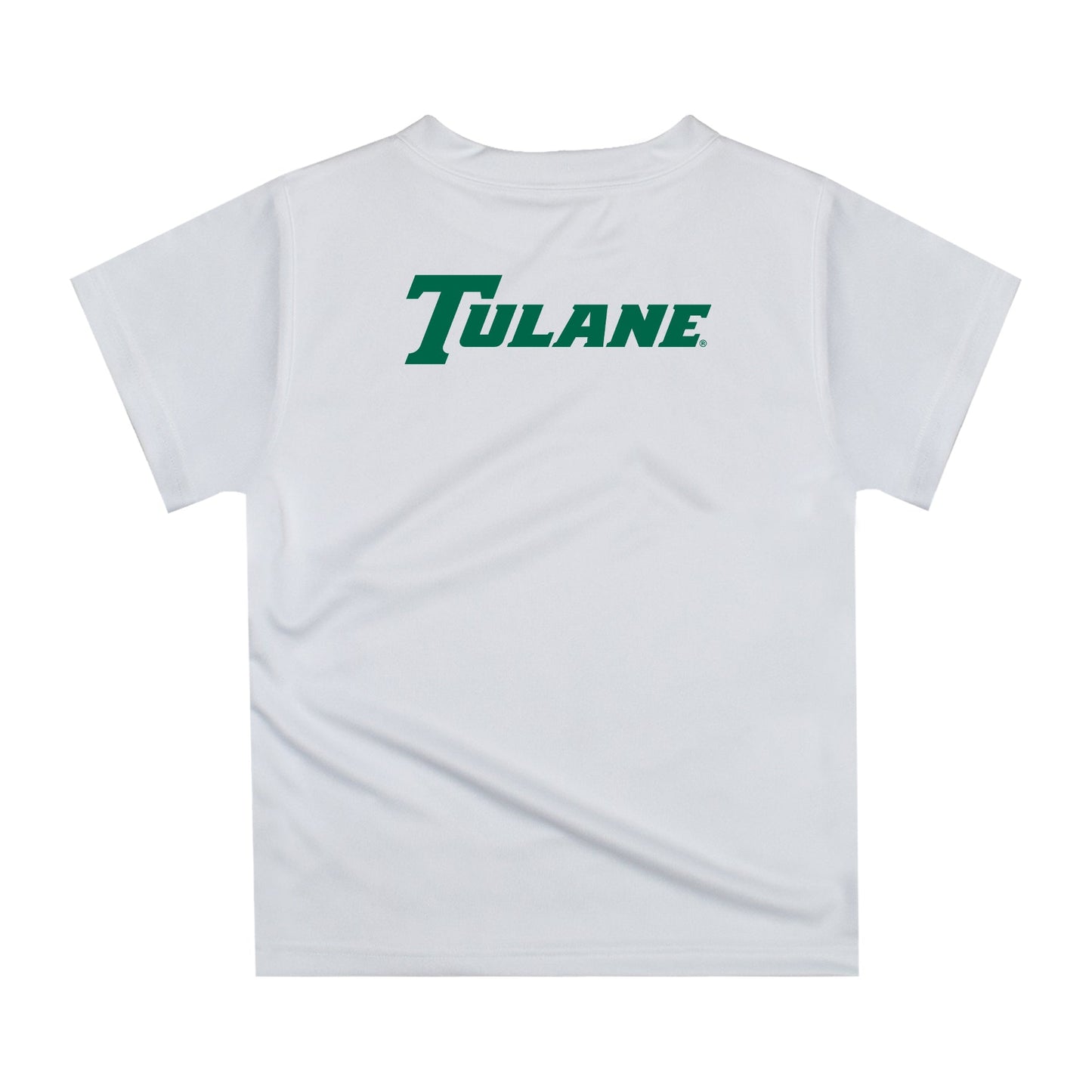 Tulane Green Wave Original Dripping Football Helmet White T-Shirt by Vive La Fete
