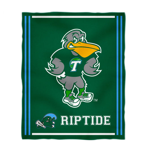 Tulane Green Wave Kids Game Day Green Plush Soft Minky Blanket 36 x 48 Mascot