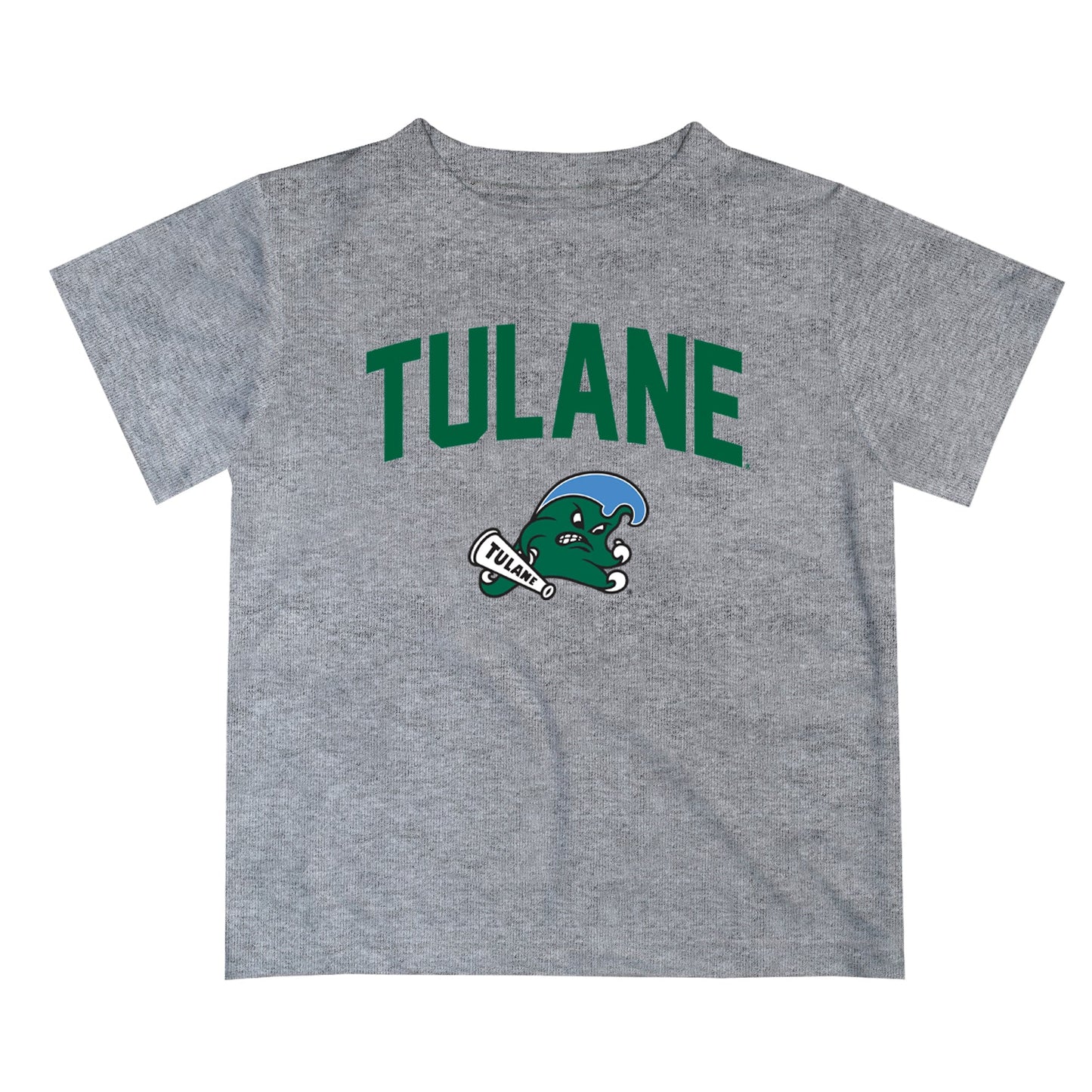Tulane Green Wave Vive La Fete Boys Game Day V2 Heather Gray Short Sleeve Tee Shirt