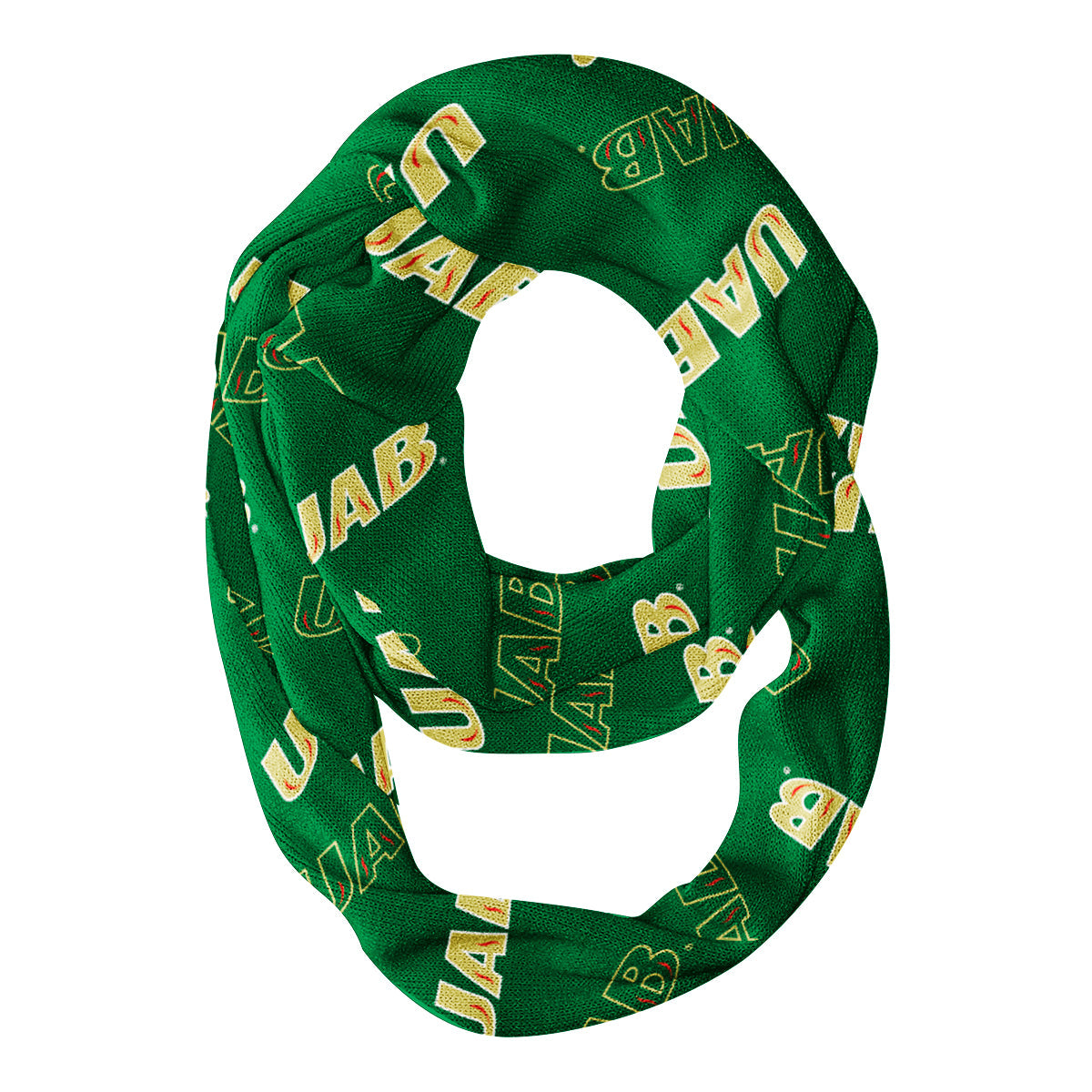 Alabama At Birmingham All Over Logo Green Infinity Scarf - Vive La FÃªte - Online Apparel Store