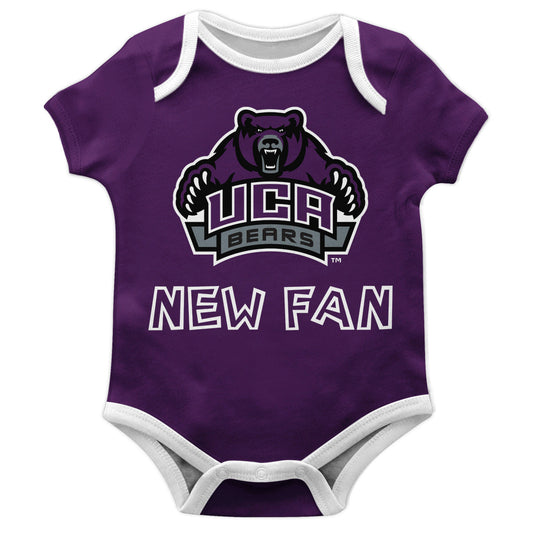 Central Arkansas Bears UCA Infant Game Day Purple Short Sleeve One Piece Jumpsuit by Vive La Fete