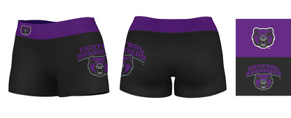 Central Arkansas Bears UCA Vive La Fete Logo on Thigh & Waistband Black & Purple Women Booty Workout Shorts 3.75 Inseam" - Vive La F̻te - Online Apparel Store