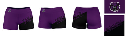 Central Arkansas Bears UCA Vive La Fete Game Day Collegiate Leg Color Block Women Purple Optimum Yoga Short - Vive La F̻te - Online Apparel Store