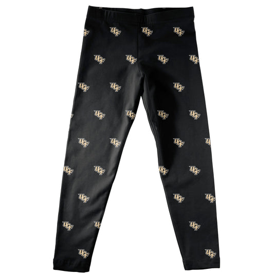 Central Florida Repeat Logo Black Leggings