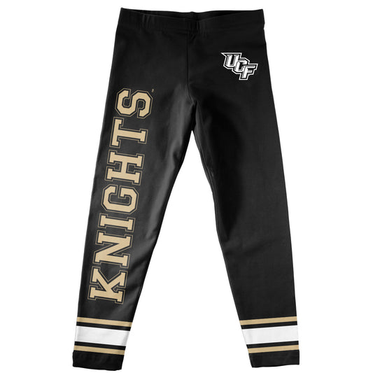 Central Florida Verbiage And Logo Black Stripes Leggings