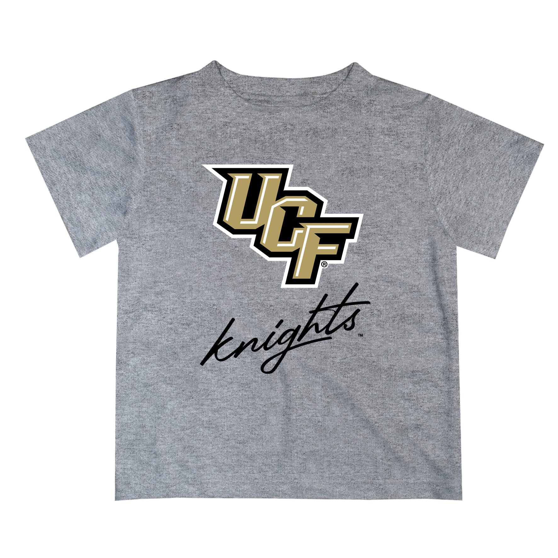 UCF Knights Vive La Fete Script V1 Gray Short Sleeve Tee Shirt