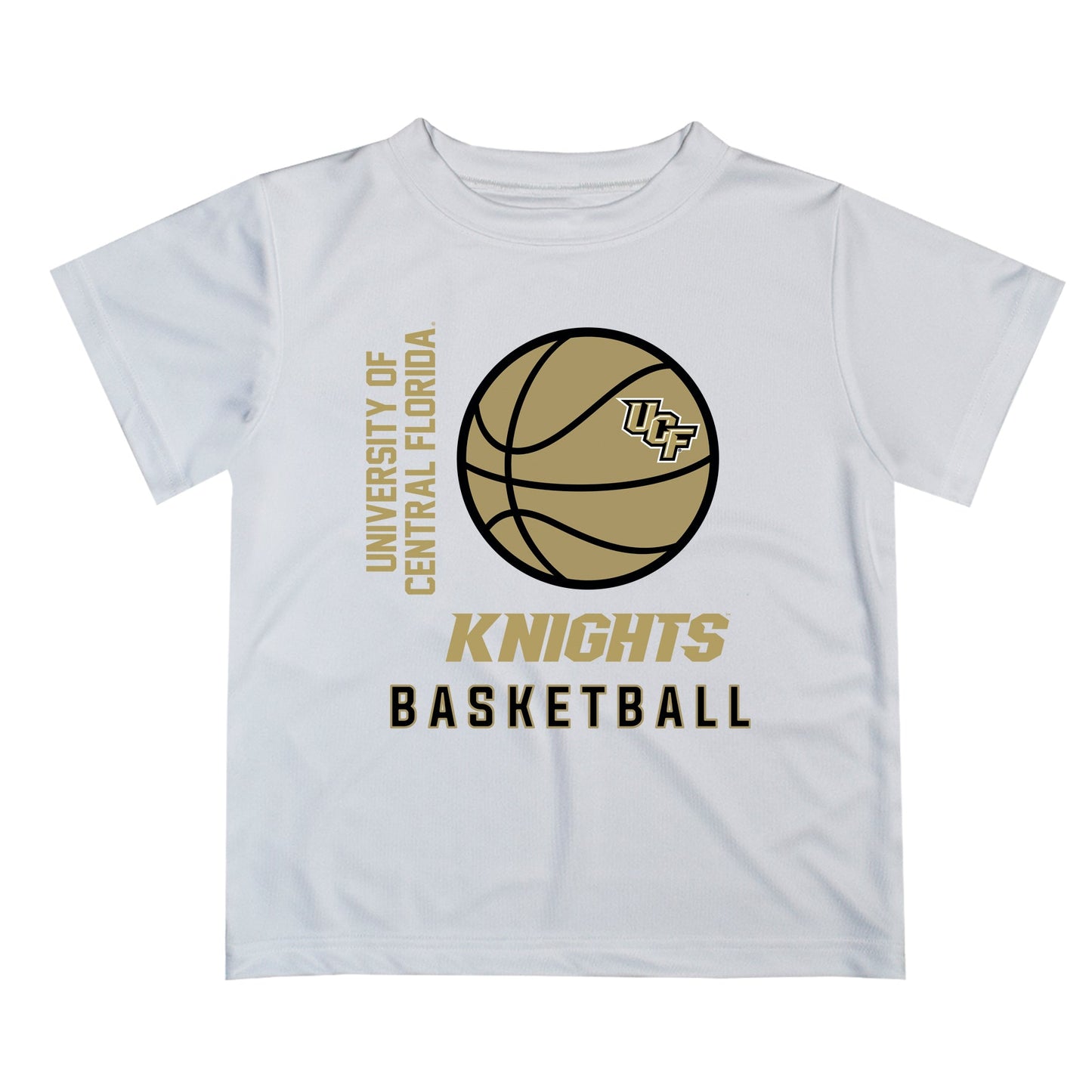 UCF Knights Vive La Fete Basketball V1 White Short Sleeve Tee Shirt