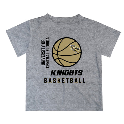 UCF Knights Vive La Fete Basketball V1 Gray Short Sleeve Tee Shirt