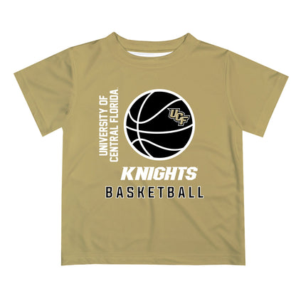 UCF Knights Vive La Fete Basketball V1 Gold Short Sleeve Tee Shirt