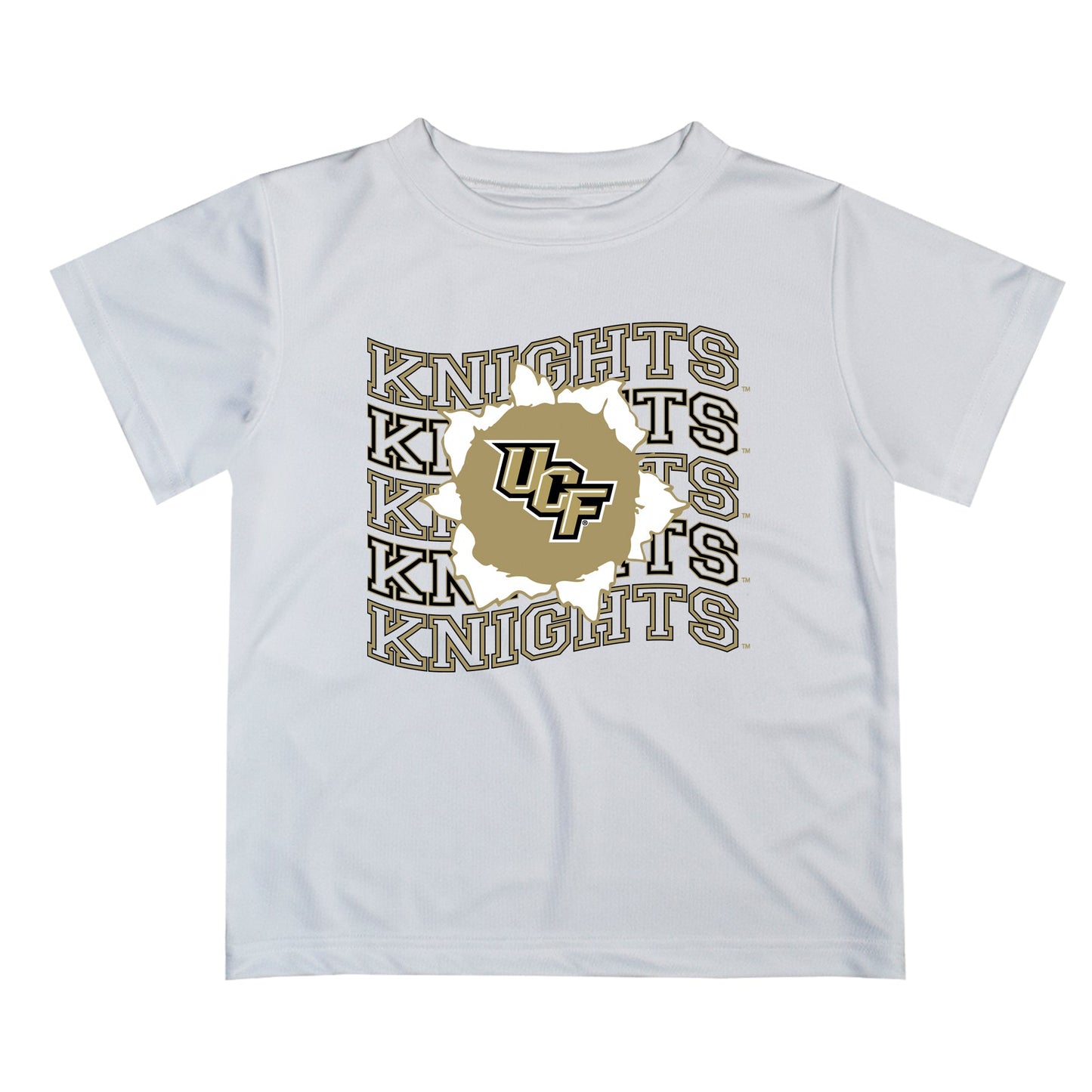 UCF Knights Vive La Fete  White Art V1 Short Sleeve Tee Shirt