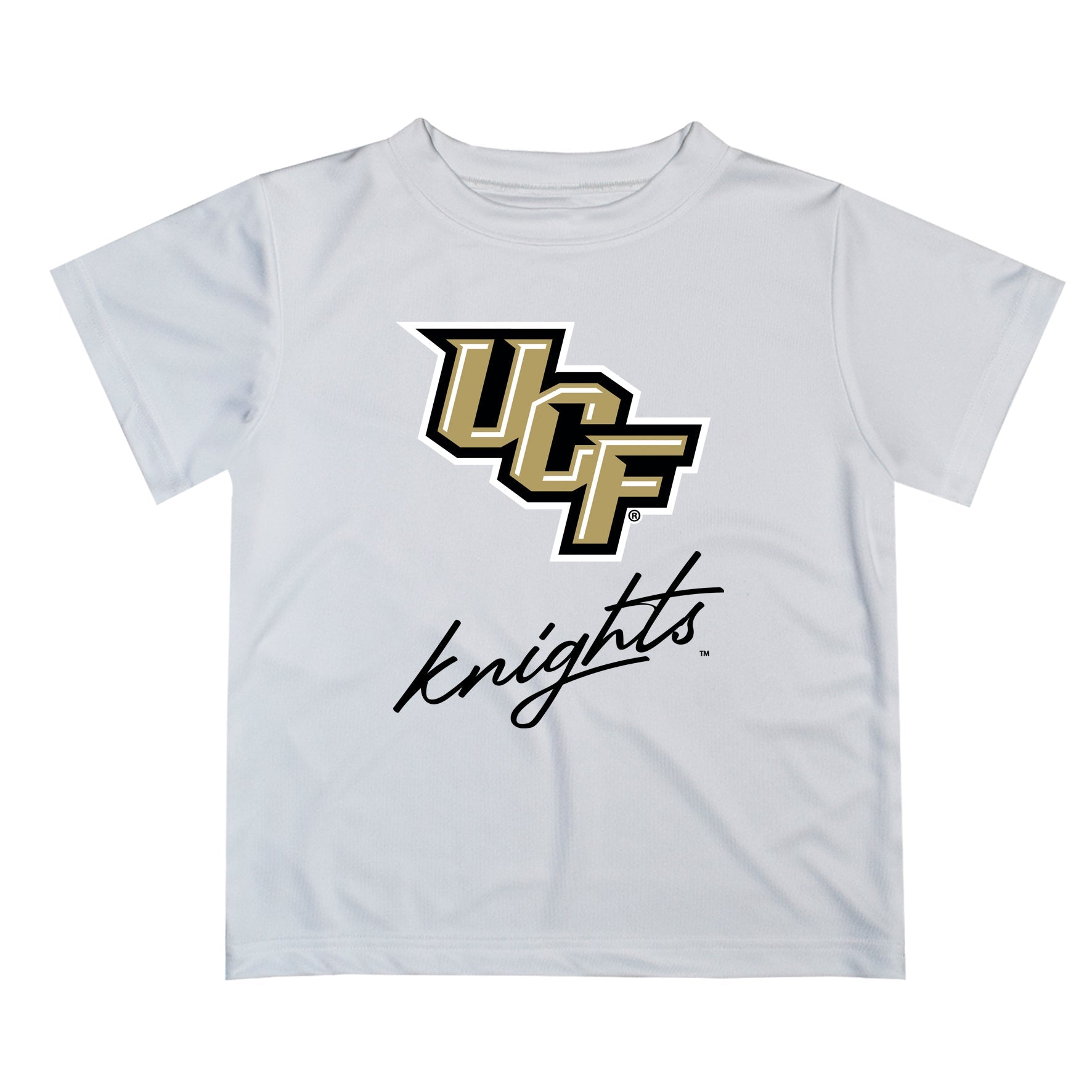 UCF Knights Vive La Fete Script V1 White Short Sleeve Tee Shirt
