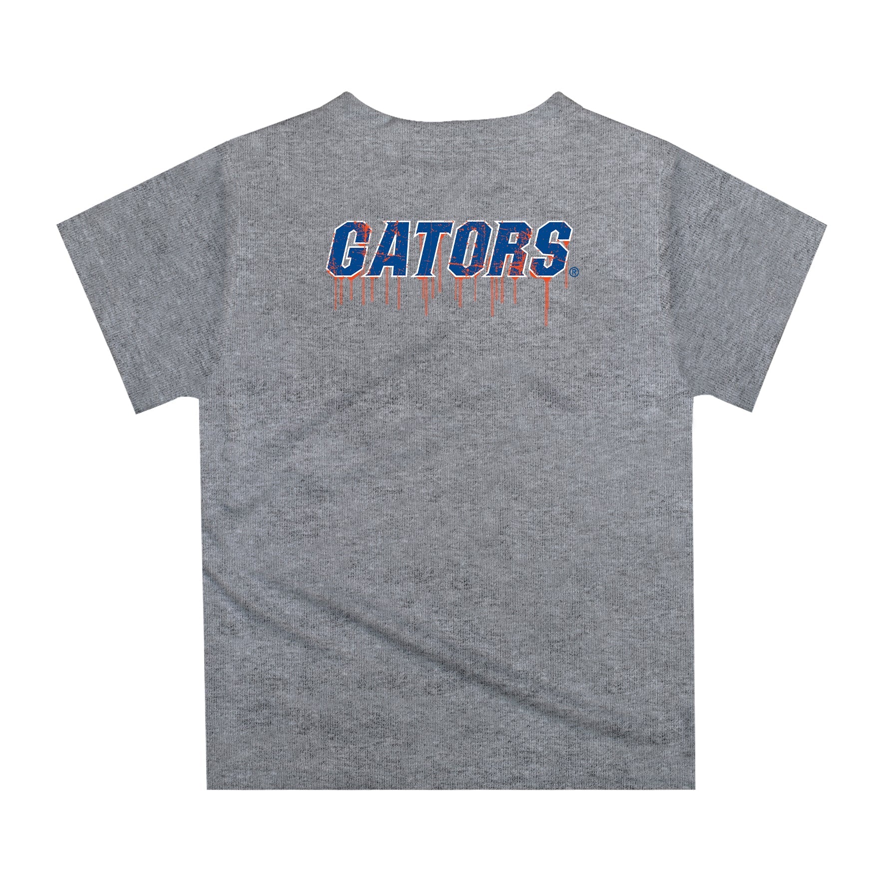 Florida Gators Original Dripping Football Helmet Heather Gray T-Shirt by Vive La Fete