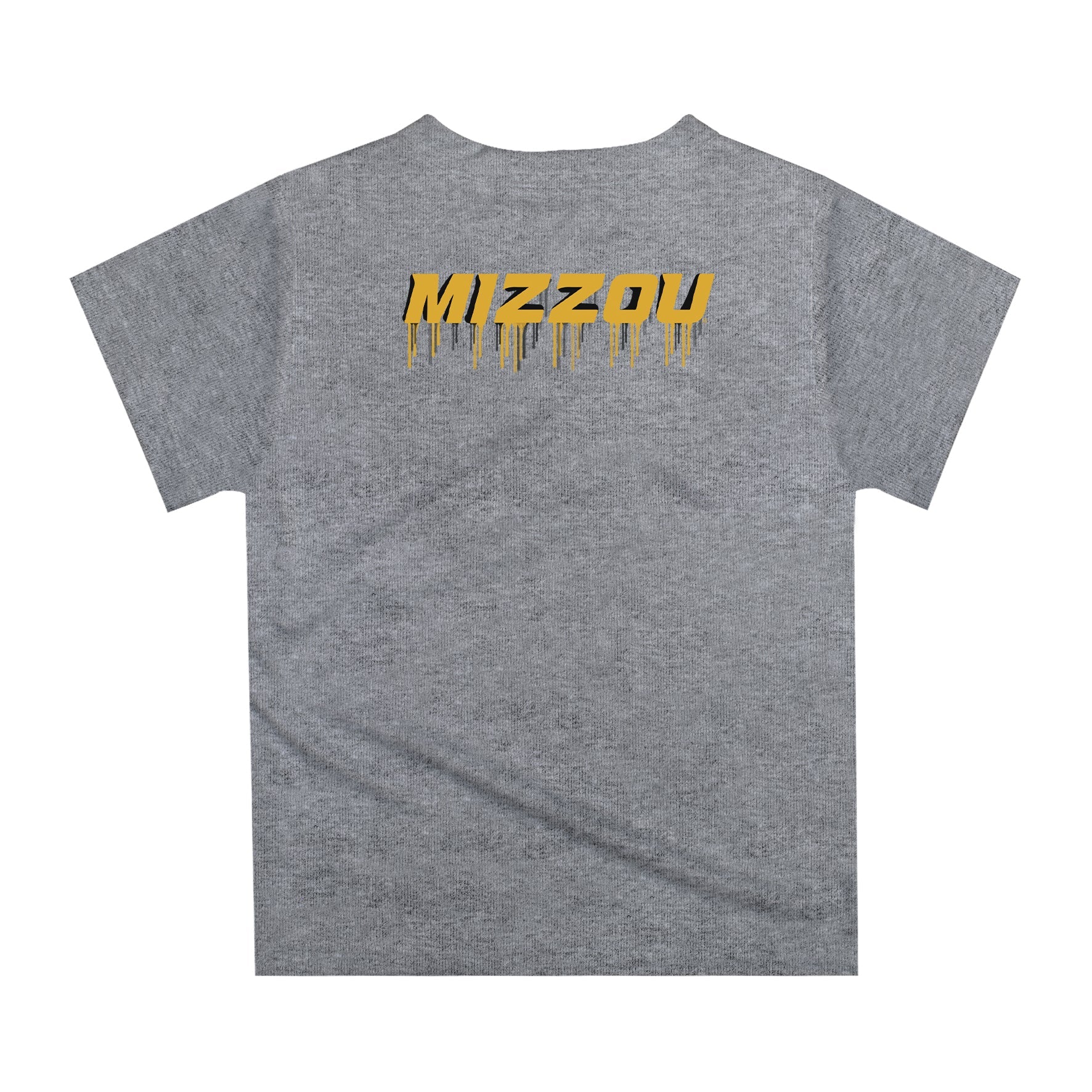 Missouri Tigers MU Original Dripping Football Helmet Heather Gray T-Shirt by Vive La Fete