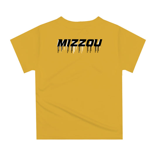 Mouseover Image, Missouri Tigers MU Original Dripping Football Helmet Gold T-Shirt by Vive La Fete