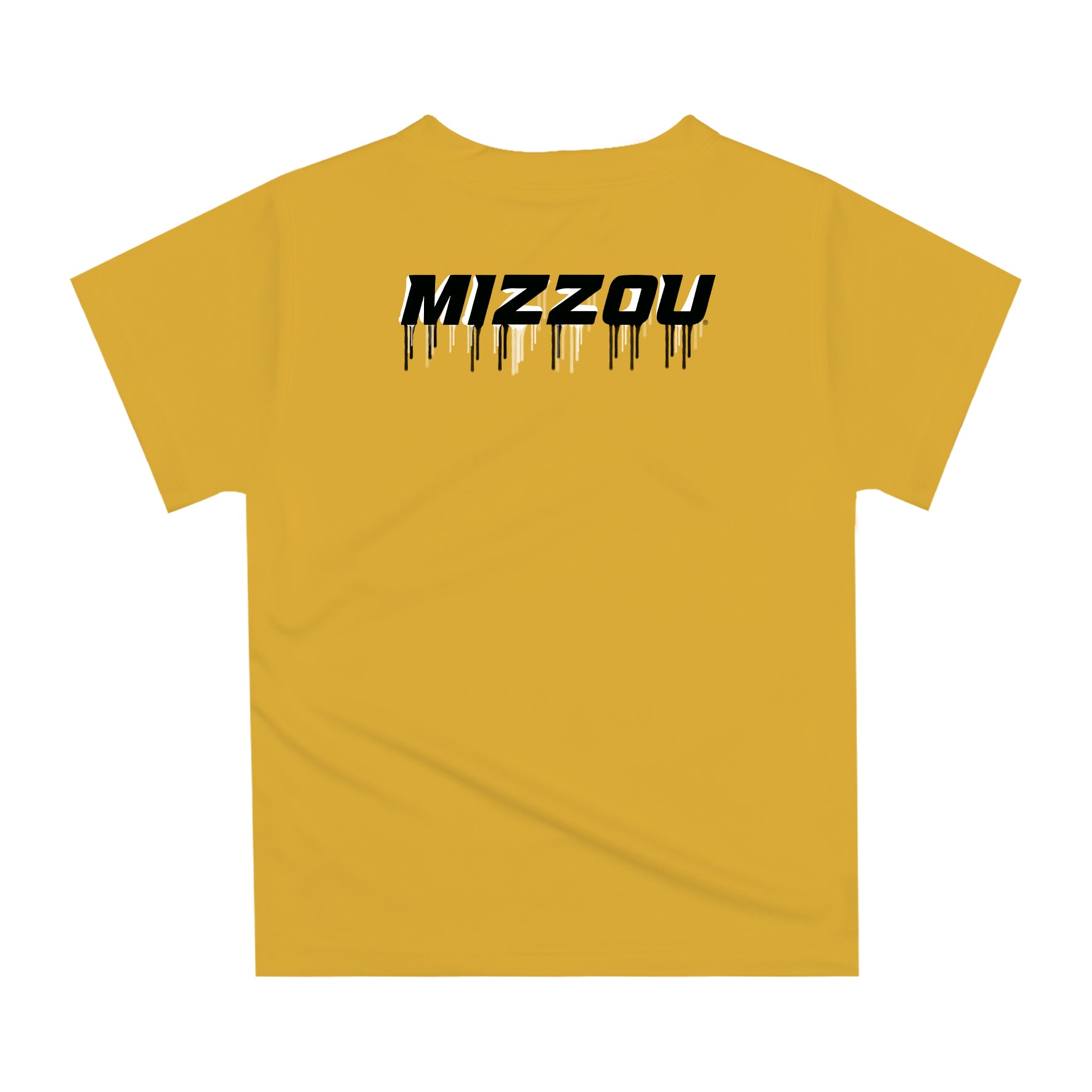 Missouri Tigers MU Original Dripping Football Helmet Gold T-Shirt by Vive La Fete