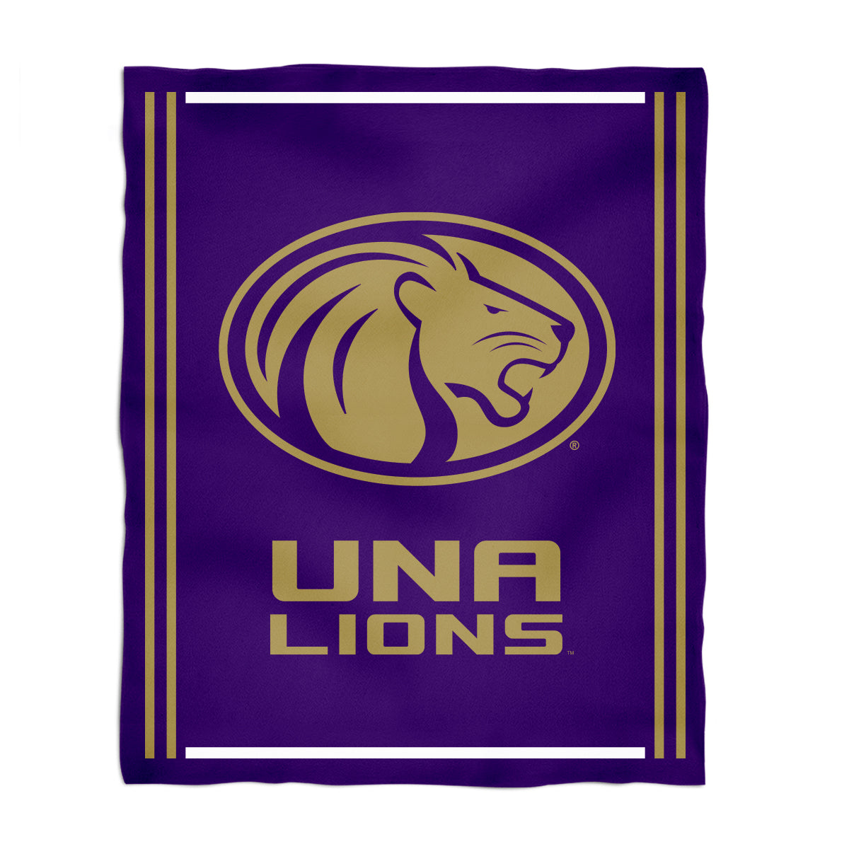 North Alabama Lions Kids Game Day Purple Plush Soft Minky Blanket 36 x 48 Mascot