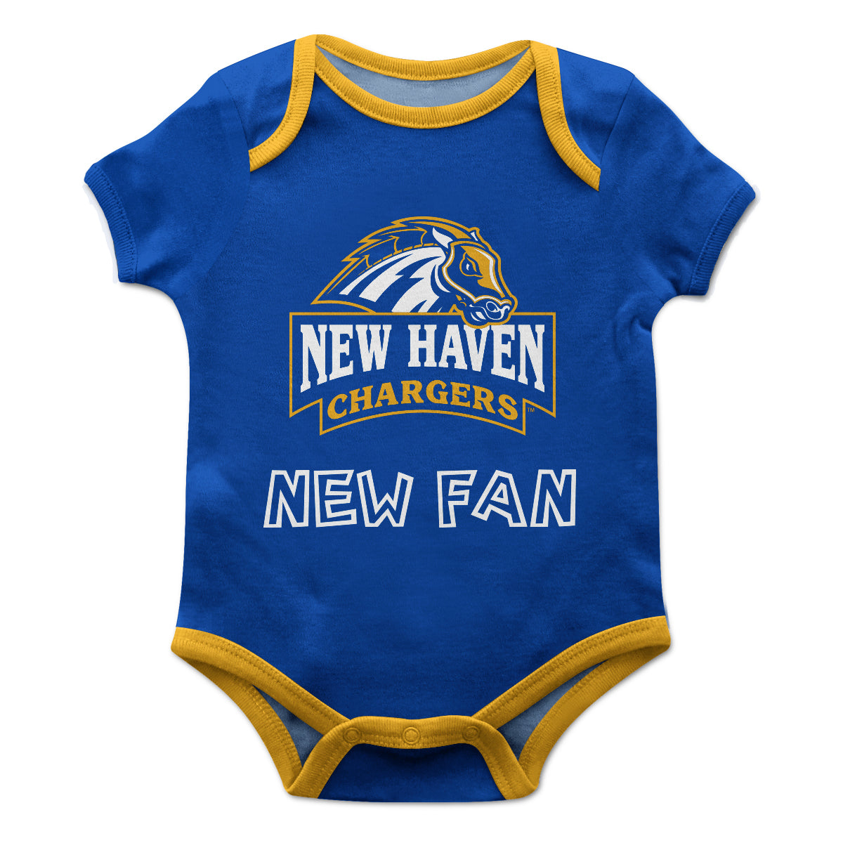 New Haven Chargers Infant Game Day Blue Short Sleeve One Piece Jumpsuit by Vive La Fete