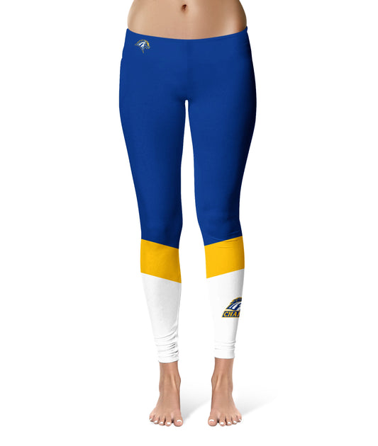 University of New Haven Chargers Vive La Fete Game Day Collegiate Ankle Color Block Women Blue White Yoga Leggings