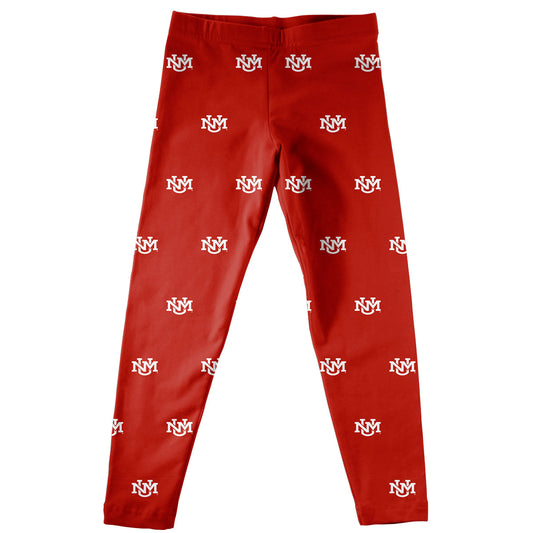 New Mexico Lobos Girls Game Day Classic Play Red Leggings Tights