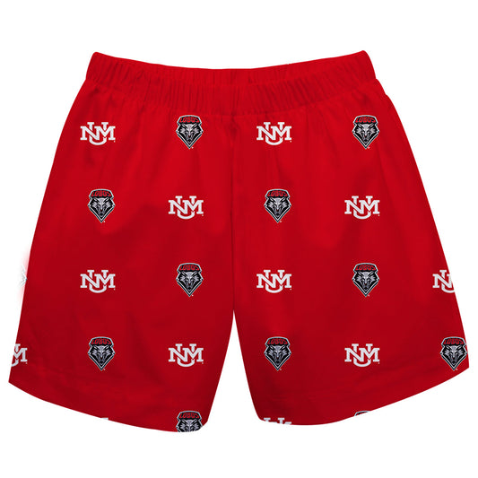New Mexico Lobos UNM Boys Game Day Elastic Waist Classic Play Red Pull On Shorts