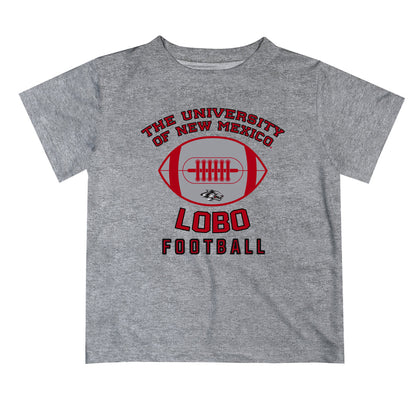 New Mexico Lobos Vive La Fete Football V2 Heather Gray Short Sleeve Tee Shirt