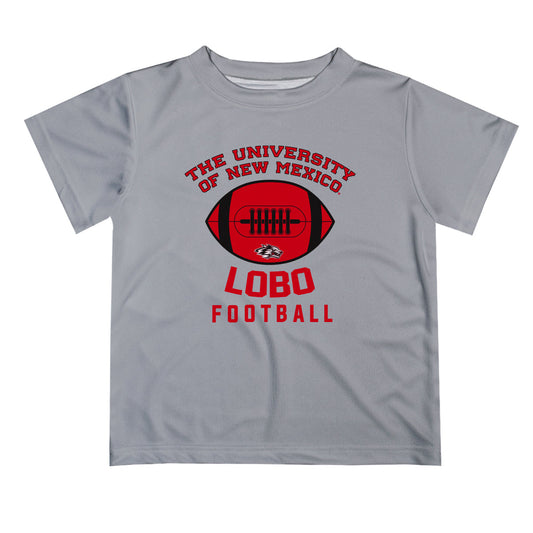 New Mexico Lobos Vive La Fete Football V2 Gray Short Sleeve Tee Shirt