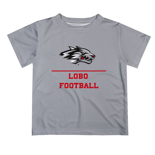 New Mexico Lobos Vive La Fete Football V1 Gray Short Sleeve Tee Shirt