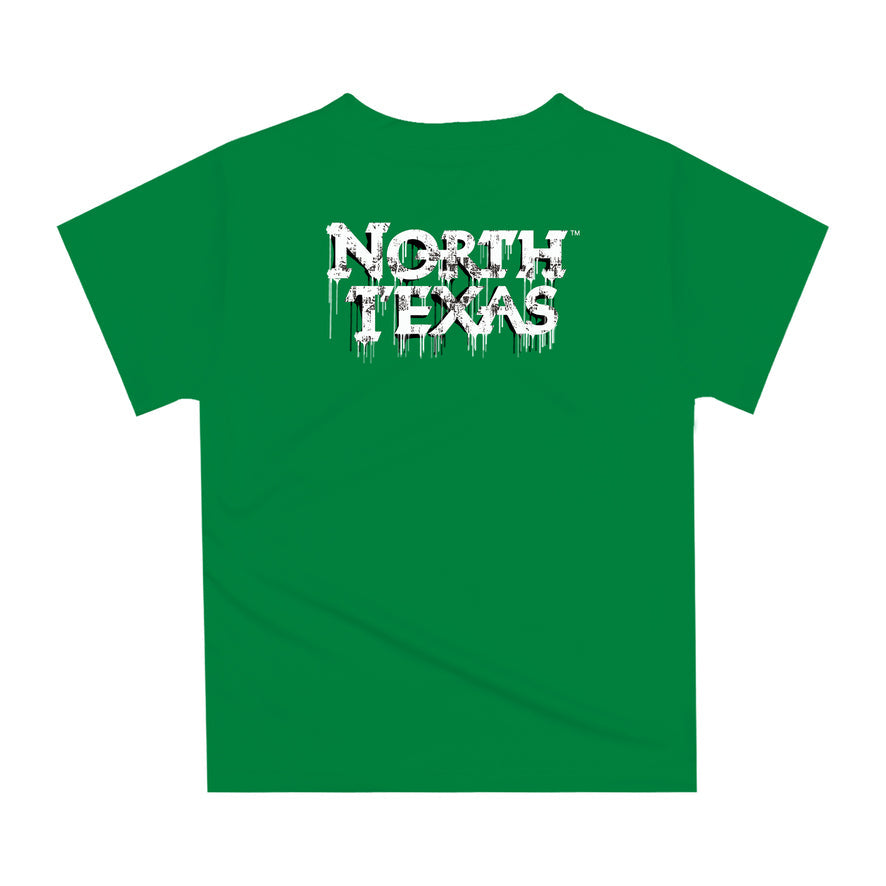 North Texas Mean Green Original Dripping Football Green T-Shirt by Vive La Fete