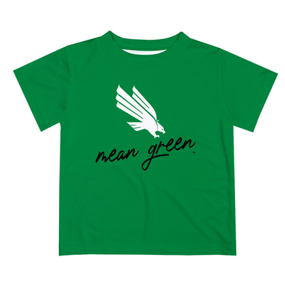 North Texas Mean Green Vive La Fete Script V1 Green Short Sleeve Tee Shirt