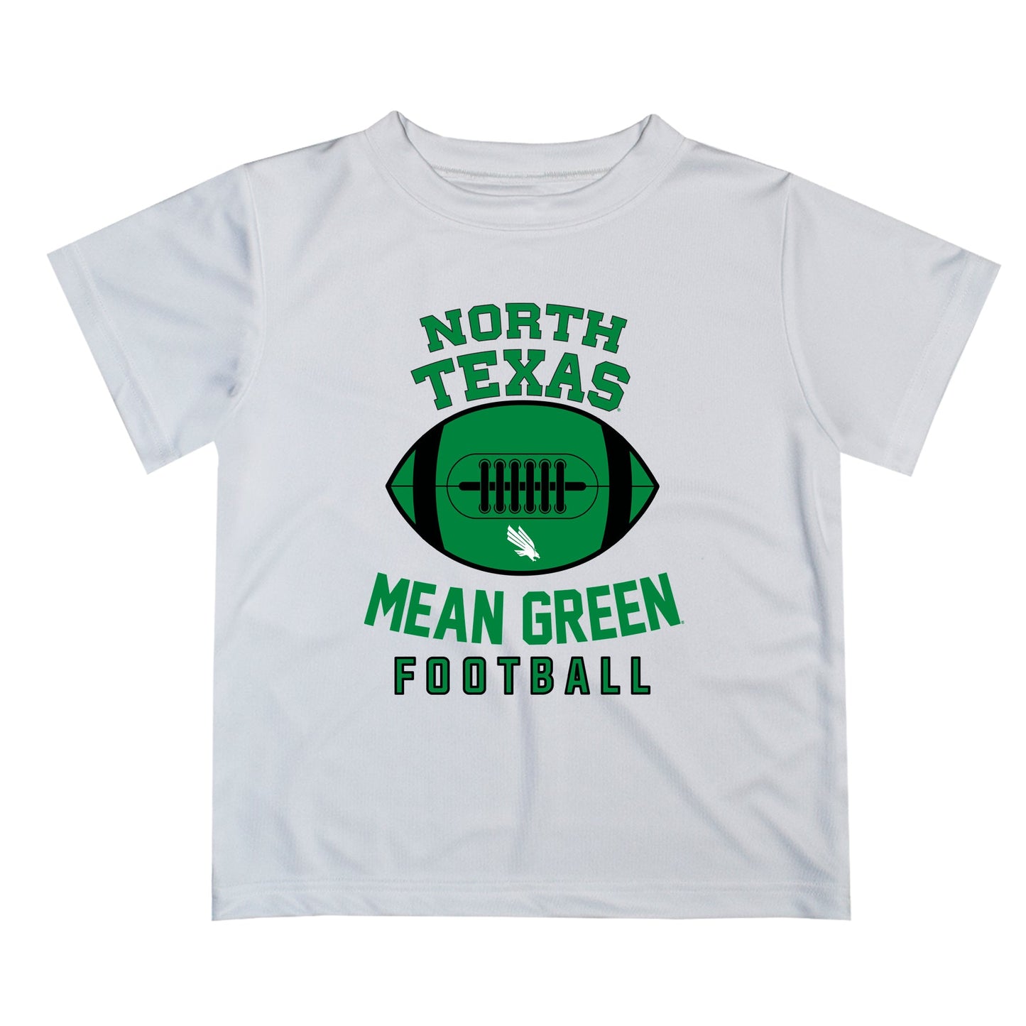 North Texas Mean Green Vive La Fete Football V2 White Short Sleeve Tee Shirt