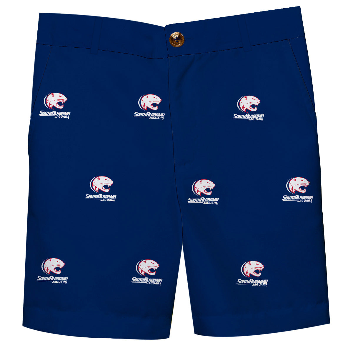 South Alabama Jaguars Boys Game Day Blue Structured Shorts