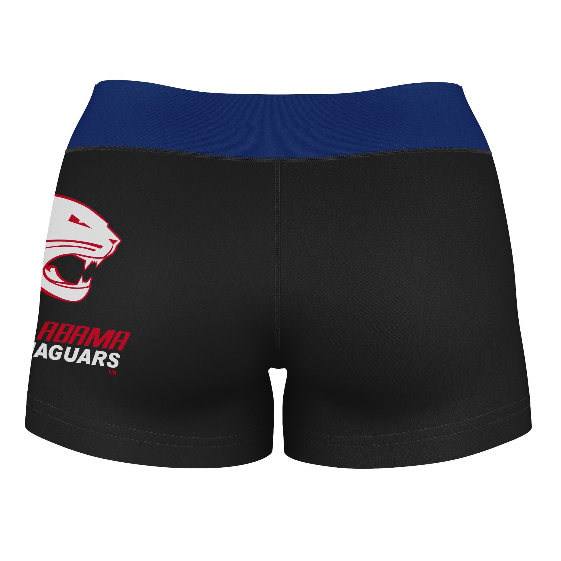 South Alabama Jaguars Vive La Fete Logo on Thigh and Waistband Black & Blue Women Yoga Booty Workout Shorts 3.75 Inseam" - Vive La F̻te - Online Apparel Store