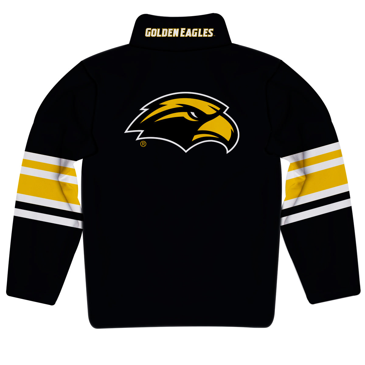 Southern Miss Golden Eagles Game Day Black Quarter Zip Pullover for Infants Toddlers by Vive La Fete