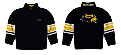 Southern Miss Golden Eagles Game Day Black Quarter Zip Pullover for Infants Toddlers by Vive La Fete