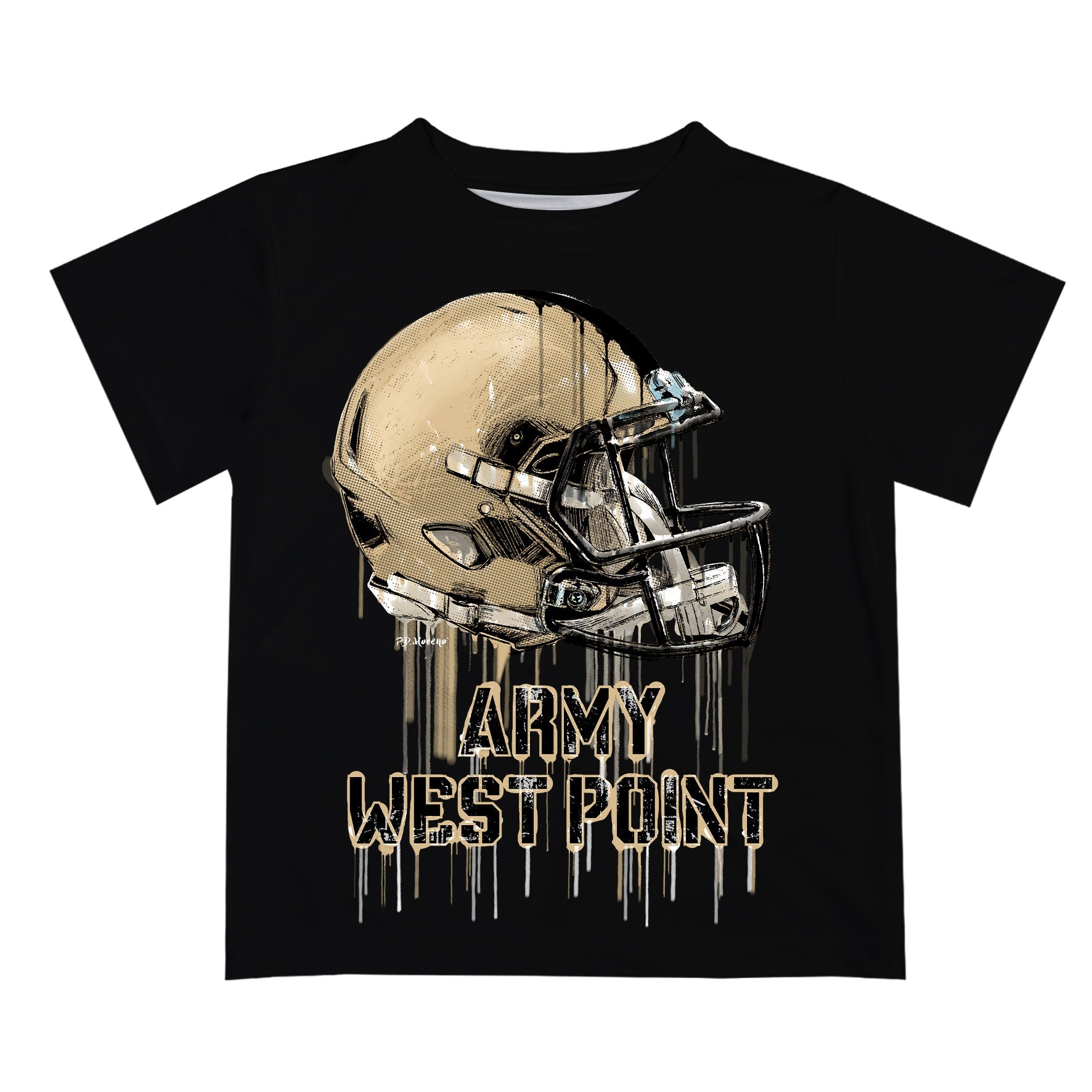 Army West Point Black Knights Original Dripping Football Helmet Black