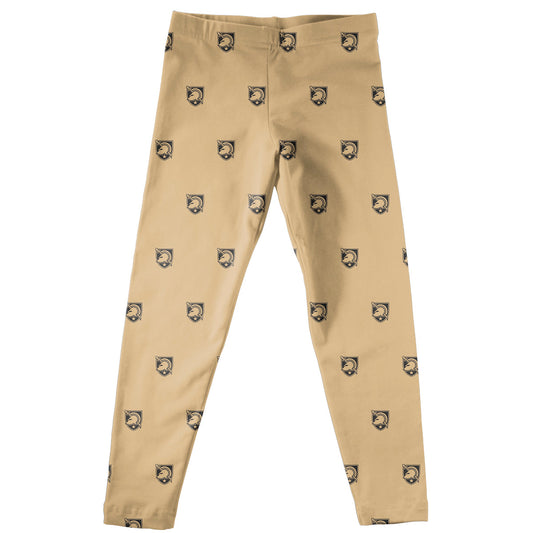United States Military Academy Repeat Logo Gold Leggings