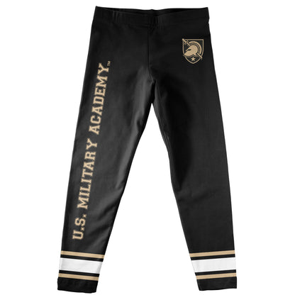 United States Military Academy Verbiage And Logo Black Stripes Leggings