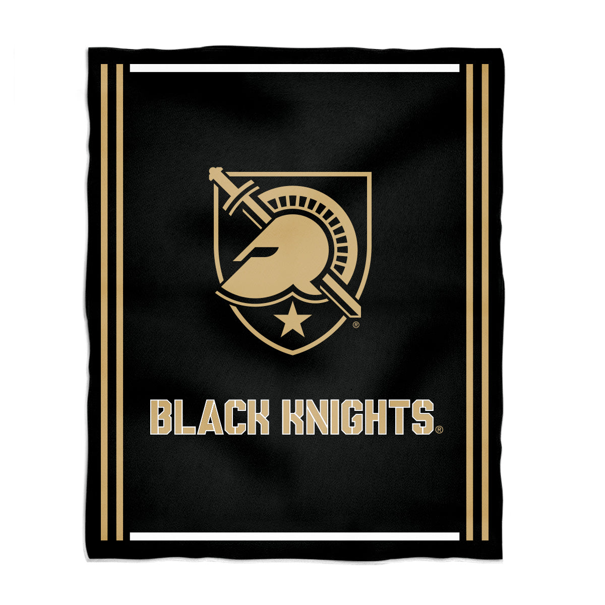 US Military ARMY Black Knights Kids Game Day Black Plush Soft Minky Blanket 36 x 48 Mascot